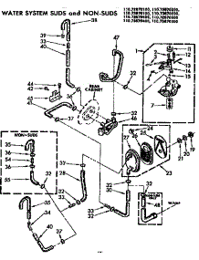 Water System Suds And Non-Suds parts for Kenmore Washer 110.72670100 (11072670100, 110 72670100) from AppliancePartsPros.com