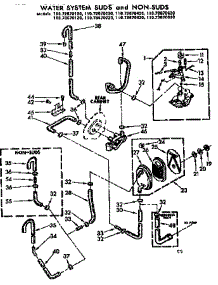 Water Systems Suds And Non-Suds parts for Kenmore Washer 110.72670620 (11072670620, 110 72670620) from AppliancePartsPros.com