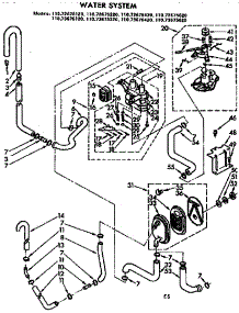 Water System parts for Kenmore Washer 110.72675120 (11072675120, 110 72675120) from AppliancePartsPros.com