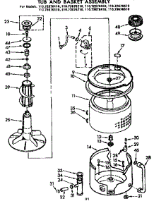 Tub And Basket Assembly parts for Kenmore Washer 110.72676210 (11072676210, 110 72676210) from AppliancePartsPros.com