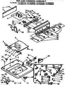 Top And Console Assembly parts for Kenmore Washer 110.72692120 (11072692120, 110 72692120) from AppliancePartsPros.com