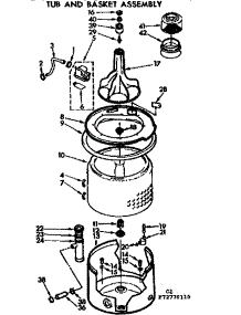 Tub And Basket Assembly parts for Kenmore Washer 110.72770210 (11072770210, 110 72770210) from AppliancePartsPros.com