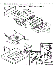 Top And Console Assembly parts for Kenmore Washer 110.72774410 (11072774410, 110 72774410) from AppliancePartsPros.com