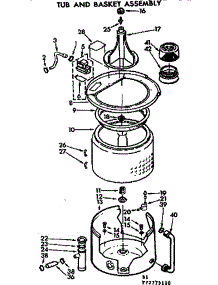 Tub And Basket Assembly parts for Kenmore Washer 110.72775810 (11072775810, 110 72775810) from AppliancePartsPros.com