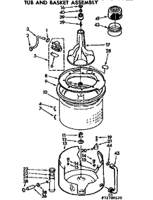 Tub And Basket Assembly parts for Kenmore Washer 110.72780120 (11072780120, 110 72780120) from AppliancePartsPros.com
