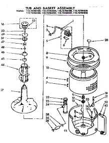 Tub And Basket Assembly parts for Kenmore Washer 110.72784600 (11072784600, 110 72784600) from AppliancePartsPros.com