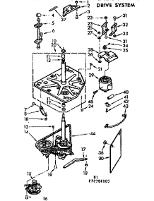 Drive System parts for Kenmore Washer 110.72784600 (11072784600, 110 72784600) from AppliancePartsPros.com
