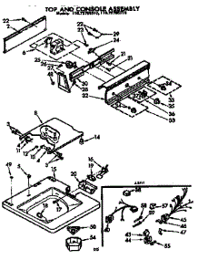 Top And Console Assembly parts for Kenmore Washer 110.72785710 (11072785710, 110 72785710) from AppliancePartsPros.com
