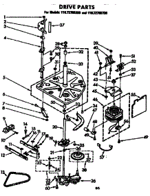 Drive Parts parts for Kenmore Washer 110.72785720 (11072785720, 110 72785720) from AppliancePartsPros.com