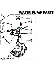 Water Pump Parts parts for Kenmore Washer 110.72785740 (11072785740, 110 72785740) from AppliancePartsPros.com