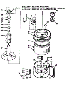 Tub And Basket Assembly parts for Kenmore Washer 110.72791600 (11072791600, 110 72791600) from AppliancePartsPros.com