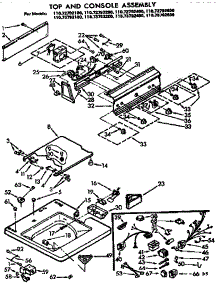 Top And Console Assembly parts for Kenmore Washer 110.72792400 (11072792400, 110 72792400) from AppliancePartsPros.com