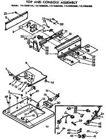 Top And Console Assembly parts for Kenmore Washer 110.72860800 (11072860800, 110 72860800) from AppliancePartsPros.com