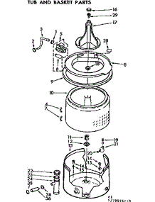 Tub And Basket Parts parts for Kenmore Washer 110.72874410 (11072874410, 110 72874410) from AppliancePartsPros.com