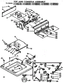 Top And Console Assembly parts for Kenmore Washer 110.72880200 (11072880200, 110 72880200) from AppliancePartsPros.com