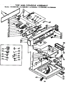 Top And Console Assembly parts for Kenmore Washer 110.72894100 (11072894100, 110 72894100) from AppliancePartsPros.com