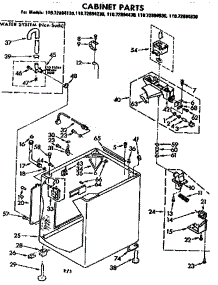 Cabinet Parts parts for Kenmore Washer 110.72894630 (11072894630, 110 72894630) from AppliancePartsPros.com