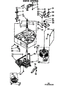 Drive System parts for Kenmore Washer 110.72940100 (11072940100, 110 72940100) from AppliancePartsPros.com