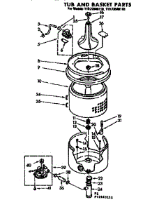 Tub And Basket Parts parts for Kenmore Washer 110.72940110 (11072940110, 110 72940110) from AppliancePartsPros.com