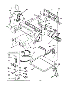 Top And Console parts for Kenmore Dryer 110.72956100 (11072956100, 110 72956100) from AppliancePartsPros.com