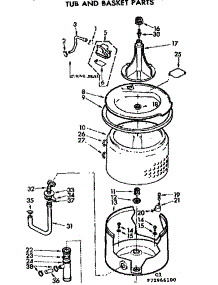 Tub And Basket Parts parts for Kenmore Washer 110.72966100 (11072966100, 110 72966100) from AppliancePartsPros.com