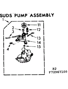 Suds Pump Assembly parts for Kenmore Washer 110.72967200 (11072967200, 110 72967200) from AppliancePartsPros.com