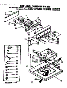 Top And Console Parts parts for Kenmore Washer 110.72970610 (11072970610, 110 72970610) from AppliancePartsPros.com