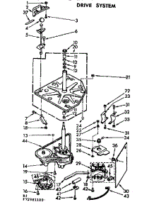 Drive System parts for Kenmore Washer 110.72981800 (11072981800, 110 72981800) from AppliancePartsPros.com
