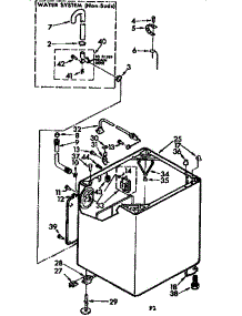 Cabinet Parts parts for Kenmore Washer 110.72982410 (11072982410, 110 72982410) from AppliancePartsPros.com