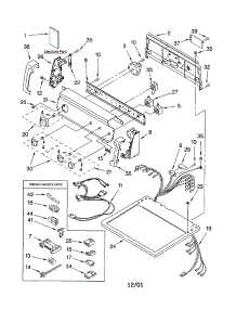 Top And Cabinet parts for Kenmore Dryer 110.73012100 (11073012100, 110 73012100) from AppliancePartsPros.com