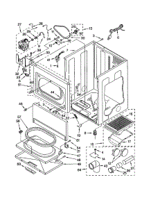 Cabinet parts for Kenmore Dryer 110.73046101 (11073046101, 110 73046101) from AppliancePartsPros.com