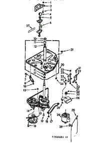Drive System parts for Kenmore Washer 110.7304625 (1107304625, 110 7304625) from AppliancePartsPros.com