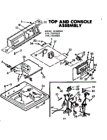 Top And Console Asm parts for Kenmore Washer 110.7304625 (1107304625, 110 7304625) from AppliancePartsPros.com