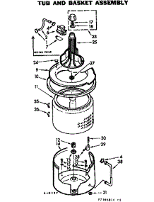 Tub And Basket Asm parts for Kenmore Washer 110.7304811 (1107304811, 110 7304811) from AppliancePartsPros.com