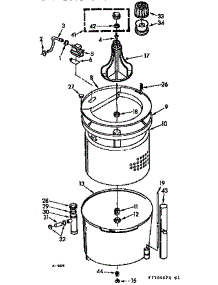 Tub & Basket Assembly parts for Kenmore Washer 110.7305624 (1107305624, 110 7305624) from AppliancePartsPros.com