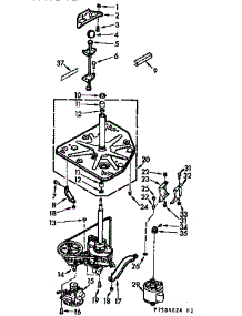 Drive System parts for Kenmore Washer 110.7305624 (1107305624, 110 7305624) from AppliancePartsPros.com