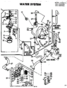 Water System parts for Kenmore Washer 110.7305624 (1107305624, 110 7305624) from AppliancePartsPros.com