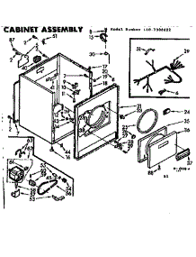 Cabinet Assembly parts for Kenmore Dryer 110.7308622 (1107308622, 110 7308622) from AppliancePartsPros.com