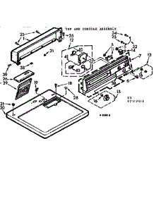 Top And Console Assembly parts for Kenmore Dryer 110.7317611 (1107317611, 110 7317611) from AppliancePartsPros.com