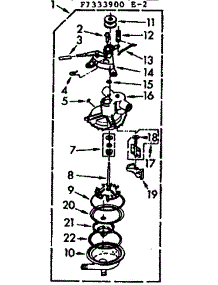 Pump Assembly parts for Kenmore Washer 110.7333900 (1107333900, 110 7333900) from AppliancePartsPros.com