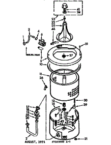 Tub And Basket Assembly parts for Kenmore Washer 110.7333900 (1107333900, 110 7333900) from AppliancePartsPros.com