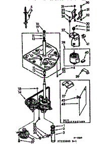 Drive System parts for Kenmore Washer 110.7333900 (1107333900, 110 7333900) from AppliancePartsPros.com