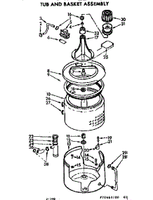 Tub And Basket Assembly parts for Kenmore Washer 110.73461400 (11073461400, 110 73461400) from AppliancePartsPros.com
