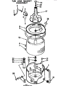 Tub & Basket Assembly parts for Kenmore Washer 110.73470400 (11073470400, 110 73470400) from AppliancePartsPros.com