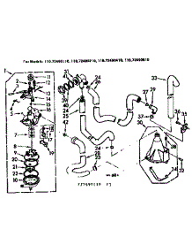 Water System Non-Suds parts for Kenmore Washer 110.73490610 (11073490610, 110 73490610) from AppliancePartsPros.com