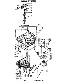 Drive System parts for Kenmore Washer 110.73562600 (11073562600, 110 73562600) from AppliancePartsPros.com