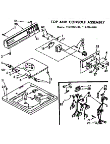 Top And Console Assembly parts for Kenmore Washer 110.73645120 (11073645120, 110 73645120) from AppliancePartsPros.com