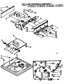 Top & Console Assembly parts for Kenmore Washer 110.73670110 (11073670110, 110 73670110) from AppliancePartsPros.com