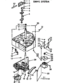 Drive System parts for Kenmore Washer 110.73675120 (11073675120, 110 73675120) from AppliancePartsPros.com