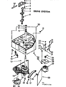 Drive System parts for Kenmore Washer 110.73675200 (11073675200, 110 73675200) from AppliancePartsPros.com